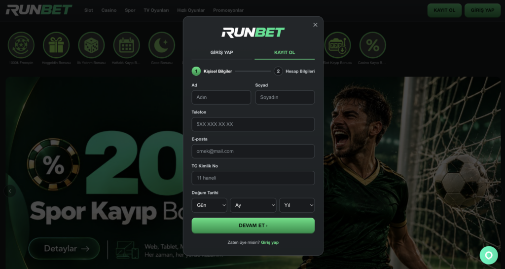 Runbet Yüksek Oranlı Casino Bahisleri 2 Runbet Giriş